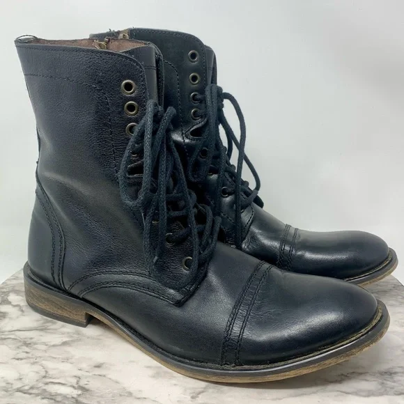 Steve Madden | Shoes | Steve Madden Trek Black Leather Lace  display picture 1